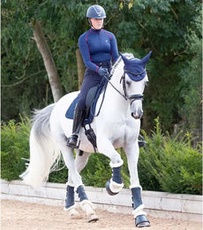 Produktbild von Premier Equine Air-Tech Techno Gamaschen mit Wollfutter aus Nylon in Blau oder Schwarz Größe L