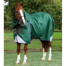 Premier Equine Akoni Stratus Outdoor-Pferdedecke mit Halsabdeckung in Grün 0g – Bild 1 von 5
