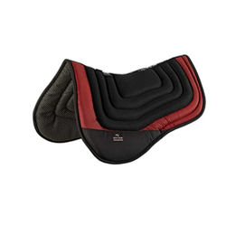 Premier Equine Anti-Slip Airflow Shock Proof Sattelunterlage für Warmblut Schwarz-Rot – Bild 1 von 2