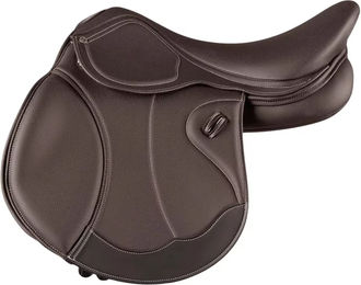 Produktbild von Premier Equine Antibes Springsattel für Pferde aus Kunstleder in Braun