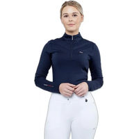 Produktbild von Premier Equine Arclos Reittrikot Damen Langarm Blau wasserabweisend aus Polyester