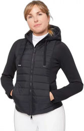 Produktbild von Premier Equine Arion Daunenjacke mit Kapuze für Damen in Schwarz Größe 38