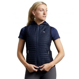 Premier Equine Ärmellose technische Hybrid-Daunenjacke für Damen in Blau – Bild 1 von 5