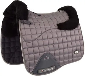 Premier Equine Atlantis CC Dressurmatte für Pferde aus Wolle und Satin in Grau – Bild 1 von 3