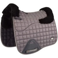 Produktbild von Premier Equine Atlantis CC Dressurmatte für Pferde aus Wolle und Satin in Grau