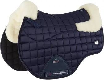 Premier Equine Atlantis CC Sattelunterlage für Pferde aus Satin und Wolle in Blau – Bild 1 von 1