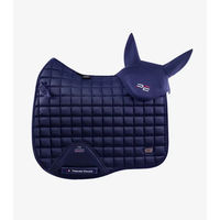 Produktbild von Premier Equine Atlas Fliegenhaube für Pferde Blau Transparent Größe L