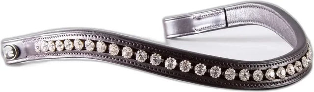 Produktbild von Premier Equine Bellissima Stirnband für Pferde mit Strass aus Leder