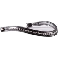 Produktbild von Premier Equine Bergamo Stirnband für Pferde mit Strass aus Leder in Schwarz und Silber