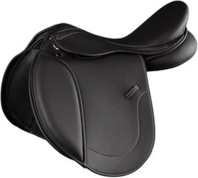 Produktbild von Premier Equine Bourges Springsattel für Pferde aus Kunstleder Schwarz 17,5 Zoll