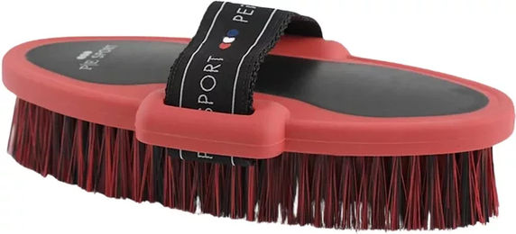 Premier Equine Bürste aus Kunststoff für Pferde in Schwarz und Rot – Bild 1 von 5