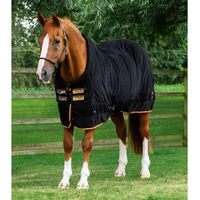 Produktbild von Premier Equine Buster Continental Trocknende Fleece Decke für Pferde in Schwarz - 280 g