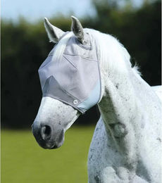 Premier Equine Buster Standard Fliegenmaske für Pferde aus Polyester in Grau oder Silber – Bild 1 von 3