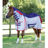 Produktbild von Premier Equine Buster Stay-Dry Super Lite Fliegendecke für Pferde aus Nylon in Blau