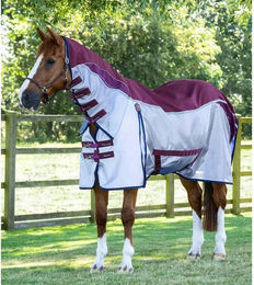 Produktbild von Premier Equine Buster Stay-Dry Super Lite Fliegendecke für Pferde in Rot