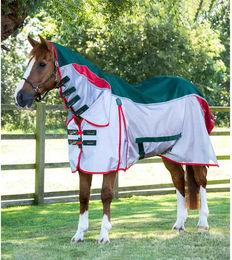 Premier Equine Buster Stay-Dry Super Lite Fliegendecke für Pferde mit Übergurten aus Nylon – Bild 1 von 6