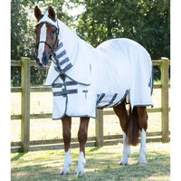 Produktbild von Premier Equine Buster Sweet Itch Fliegendecke für Pferde mit Bauchklappe in Weiß