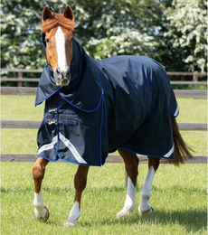 Produktbild von Premier Equine Buster Wasserdichte Außen-Decke für Pferde in Blau aus Nylon - 40 g