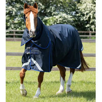 Produktbild von Premier Equine Buster wasserdichte Outdoor-Decke für Pferde aus Nylon in Blau