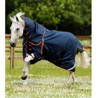 Produktbild von Premier Equine Buster Wasserdichte Outdoor-Pferdedecke mit Halsteil aus Nylon in Blau