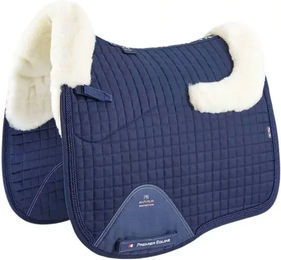 Premier Equine Capella CC Square Merinowoll Satteldecke für Pferde in Blau – Bild 1 von 1