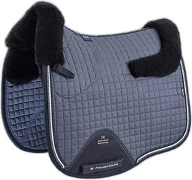 Premier Equine Capella CC Square Merinowoll Satteldecke für Pferde in Grau oder Schwarz – Bild 1 von 2