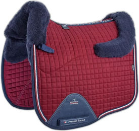 Produktbild von Premier Equine Capella CC Square Merinowoll Satteldecke für Pferde in Rot