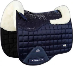 Premier Equine Capella CC Square Merinowoll Satteldecke für Pferde Navy/Natural Wool Full – Bild 1 von 3