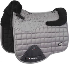 Premier Equine Capella CC Square Merinowolle Satteldecke für Pferde Grau Vollblut – Bild 1 von 2