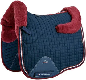 Premier Equine Capella CC Square Merinowolle Satteldecke für Pferde in Blau – Bild 1 von 3