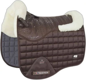 Premier Equine Capella CC Square Merinowolle Satteldecke für Pferde in Braun – Bild 1 von 3