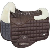 Produktbild von Premier Equine Capella CC Square Merinowolle Satteldecke für Pferde in Braun