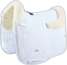 Produktbild von Premier Equine Capella CC Square Merinowolle Satteldecke für Pferde in Weiß