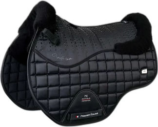 Premier Equine Capella CC Square Springschabracke aus Merinowolle in Schwarz – Bild 1 von 3