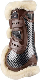Produktbild von Premier Equine Carbon Pro Techno Gamaschen für Pferde aus Wolle Braun Größe L