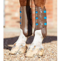 Produktbild von Premier Equine Carbon Tech Air Cooled Vorderbeingamaschen für Pferde aus Kunstleder Braun Größe M