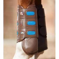 Produktbild von Premier Equine Carbon Tech Air Cooled Vorderbeingamaschen für Pferde aus Kunstleder Braun Größe S