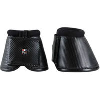 Produktbild von Premier Equine Carbon Wrap Over Reach Gamaschen für Pferde aus Kunstleder Schwarz Größe L