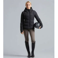 Produktbild von Premier Equine Casella Damen Reitjacke mit Kapuze wasserabweisend Schwarz