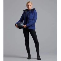 Produktbild von Premier Equine Casella Reitjacke für Damen mit Kapuze wasserabweisend Blau Größe 38