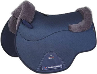 Produktbild von Premier Equine CC Air-Tech Square Stoßfeste Matte aus Merinowolle für Pferde in Blau