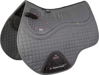 Premier Equine Close Contact Tech Grip Pro Sattelunterlage rutschfest Grau – Bild 1 von 4
