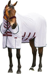 Produktbild von Premier Equine Combo Bug Buster Fliegendecke für Pferde in Lila und Weiß
