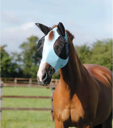 Produktbild von Premier Equine Comfort Tech Fliegenmaske aus Lycra Blau Größe L
