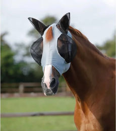Produktbild von Premier Equine Comfort Tech Lycra Fliegenmaske für Pferde Grau Größe S