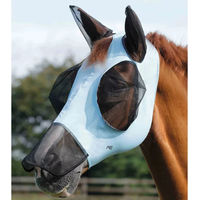 Produktbild von Premier Equine Comfort Tech Xtra Lycra Fliegenmaske für Pferde Blau Größe M