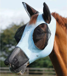 Produktbild von Premier Equine Comfort Tech Xtra Lycra Fliegenmaske für Pferde Blau XL