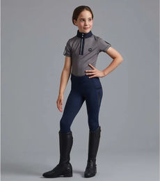 Produktbild von Premier Equine Concerto Reithose für Mädchen mit Full Grip in Blau Größe 5/6 Jahre