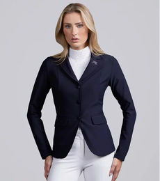 Premier Equine Crystello Turnierjacke für Herren wasserabweisend in Silber und Blau – Bild 1 von 1
