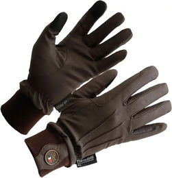 Premier Equine Dajour Reithandschuhe aus Kunstleder wasserdicht Braun XS – Bild 1 von 4